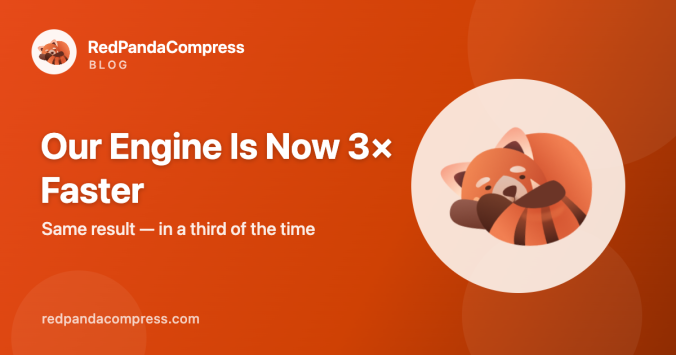 RedPandaCompress blog cover: our engine is now 3x faster